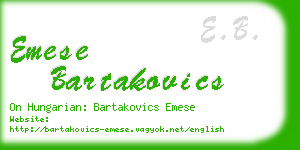 emese bartakovics business card